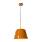 Lucide MISHA - Pendant light - Ø 31 cm - 1xE27 - Ocher Yellow