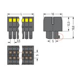 1-conductor female connector, 2-row CAGE CLAMP®, black