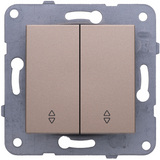 Karre Plus-Arkedia Bronze (Quick Connection) Two Gang Switch-Two Way Switch
