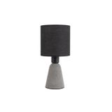 Gray Concrete & Black Fabric Shade LED E14 1x5 Watt 230 Volt IP20 Bulb Excluded D: 12 H: 22.5 cm