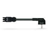 pre-assembled adapter cable;Socket/SCHUKO plug;3-pole;black