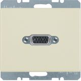 VGA soc. out., screw-in lift terminals, arsys, white glossy