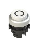 White protruding luminous button with gear E2 1PL2S229L1