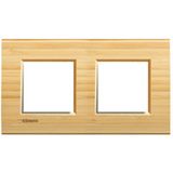 LL - cover plate 2x2P 71mm bamboo