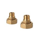 ALN15.152B - Brass fitting G 1" / G ½", 5 °C - 90 °C, set of 2