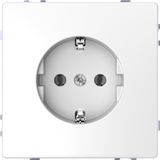 SCHUKO socket-outlet, screwless terminals, lotus white, System Design