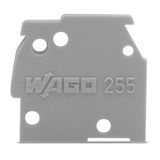 End plate snap-fit type 1 mm thick dark gray