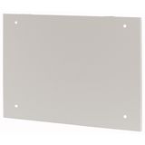 Section wide cover, ventilated, HxW=400x1000mm, grey