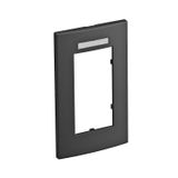 Cover frame AR45-BSF2, for accessory mounting box 71GD13, double, with labelling panel for vertical device installation