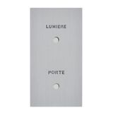 Art d'Arnould univers Epure illuminated push button 2 positions with Door and Light markings - brushed steel