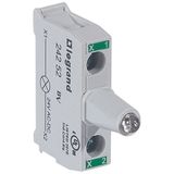 Osmoz electrical block - for control station illuminated - green - 24 V~/=