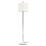 MONTREAL CHROME FLOOR LAMP WHITE LAMPSHADE