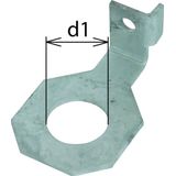 Connection bracket IF1 angled bore diameter d1 36 mm