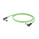 PROFINET Cable (assembled), M12 D-code – IP 67 angled pin, M12 D-code 