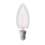 LED Filament Bulb - Candle C35 E14 2W 225lm 2700K Frosted 320°