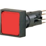 Indicator light, raised, red, +filament lamp, 24 V
