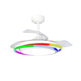 Antila Mini RGB White LED Ceiling Fan 45W 4500Lm CCT Dim