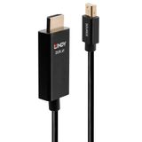 1m Mini DisplayPort to HDMI® 4K60hz Adapter Cable Connects a single Mini DisplayPort device to HDMI® Display with a maximum resolution upto 4096x2160@60Hz