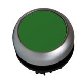 Illuminated Push-button, flat, stay-put, green