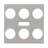N2221.7 PL Cover plate for Switch/push button Central cover plate Silver - Zenit