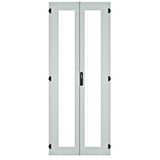 IS-1 split door glass 2-parts 80x220 RAL7035 lightgrey