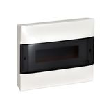 LEGRAND 1X12M SURFACE CABINET SMOKED DOOR EARTH AND NEUTRAL TERMINAL BLOCK