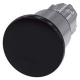 3SU1050-1ED10-0AA0-Z X90 Mushroom pushbutton, 22 mm, round, metal, shiny, black, 40 mm, 3 switch positions, after pushing in Retraction to center position, after pulling out