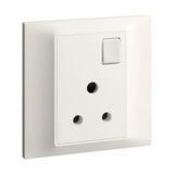 Belanko S - 1 gang BS switched socket outlet - 5A - Ivory