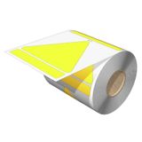 Device marking, 100 mm, Printed characters: neutral, Vinyl film, yello