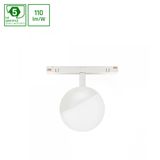 SYSTEM SHIFT - GLOBE, SPHERE TRACK LIGHT 100X148MM 5W 165DEG WHITE 5Y WARRANTY 2 CIRCUITS