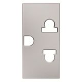 N2138 PL - Euro-American earthed socket outlet - 1M - Silver