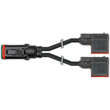 Valve plug MDCY06-4s / 2x valve plug A-18mm PUR 2x0.75 bk +drag ch. 3m