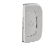 Cover plate Valena Allure - light symbol - right-hand side mounting - aluminium