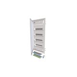 Compact distribution board-flush mounting, 4-rows, flush sheet steel door