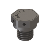 Ventilation plug, M12, PA6, 16 l/h, long, light grey RAL7035, IP68