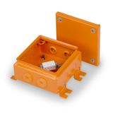 Junction box E90 150 x 150 mm, FE, 4 x KR6