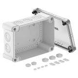 X25 LGR-TR Junction box with transparent lid 286x202x125