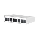 Modul surface mount housing 8 port pure white, unequipped