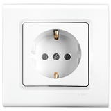 Linnera-Rollina Q C Earthed Socket White