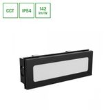 ENCANTA 6W CCT 230V IP54 230x84x60MM BLACK RECESSED FACADE LAMP