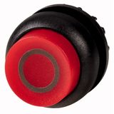 Illuminated pushbutton actuator, RMQ-Titan, Extended, maintained, red, inscribed, Bezel: black