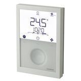 RDG200T - Room thermostats. Outputs modulating (PWM / 3-pos.) or on/off. Fan coil (3-speed / DC fan), universal applications