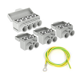 SLT50 Al 10-50/Cu 2.5-35 mm2 1000V Distribution block set 3xSLT50-4 + 1xSLT50-6 + fuse holder + wire