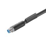 Sensor-actuator Cable (assembled), One end without connector, M12, Num