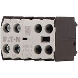 Auxiliary contact module, 2 pole, 2 N/O, Front fixing, Screw terminals, DILE(E)M, DILER