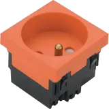 tehalite. GB-EG 2P+Z 33° socket 1-way 45x45mm halogen free red