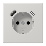 SCHUKO socket with USB type AC LS1520-15CALG