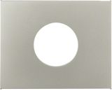 Centre plate for push-button/pilot lamp E10, K.5, stainless steel matt