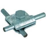 MV clamp St/tZn f. Rd 8-10mm with hexagon screw