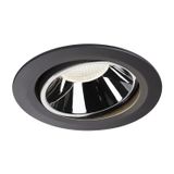 NUMINOS® MOVE DL XL, Indoor LED recessed ceiling light black/chrome 4000K 40° rotating and pivoting